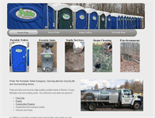 Tablet Screenshot of prideportabletoilets.com